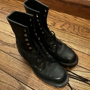 Easyriders Black Lace-Up Boots leather Boots
